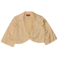 Top bolero vintage da donna a mezza manica IT 42 medio bianco sporco