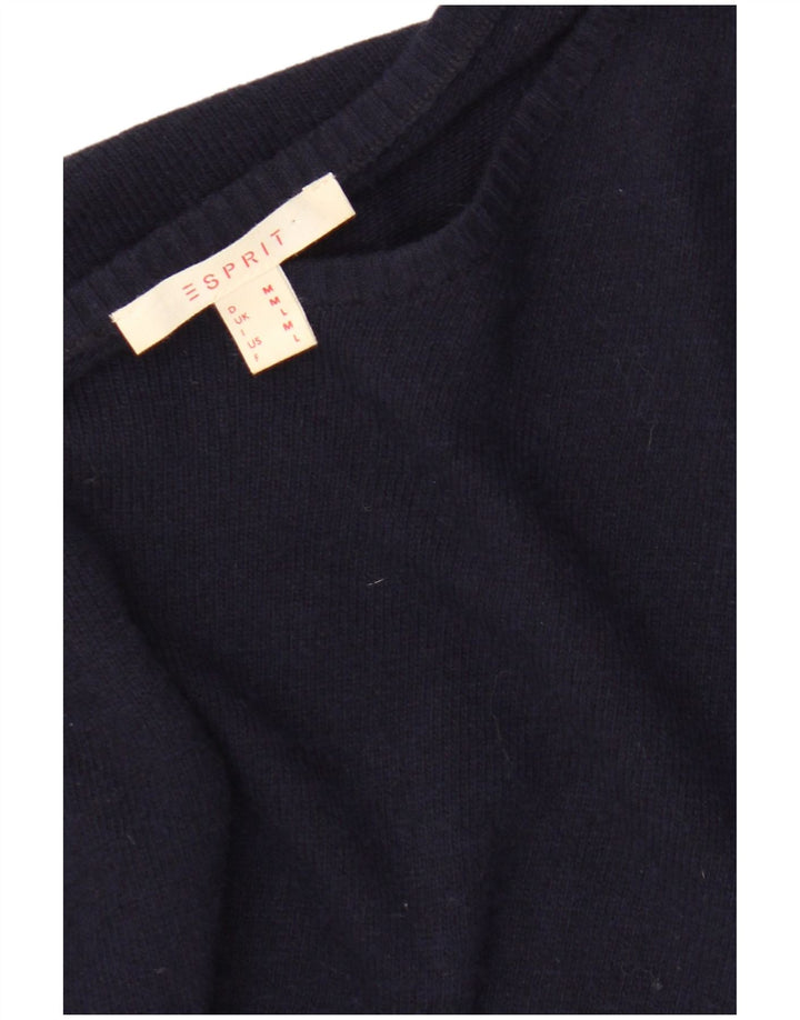 Esprit Womens Boat Neck Jumper Sweater UK 14 Medium Navy Blue