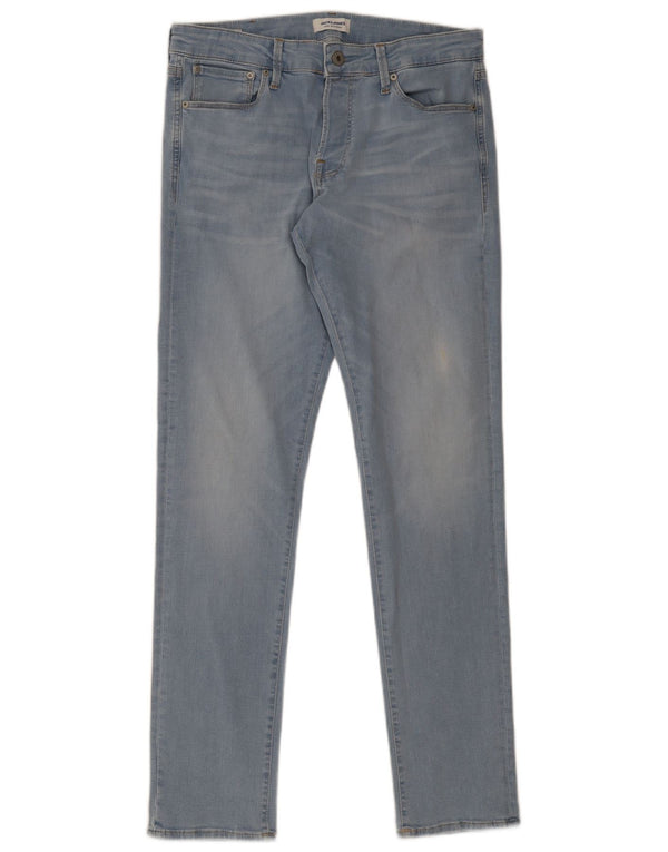 Męskie jeansy obcisłe Jack & Jones W34 L32 Niebieskie bawełniane
