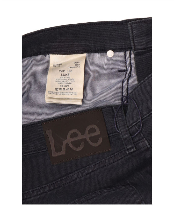 Lee Mens Luke Slim Jeans W31 L32 Navy Blue Cotton