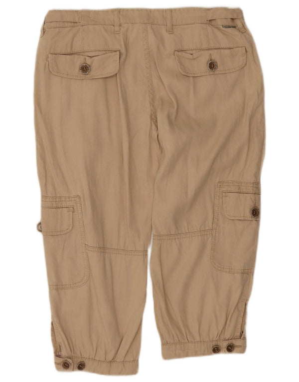 Pantaloni cargo Capri da donna Calvin Klein W29 L19 Lino beige
