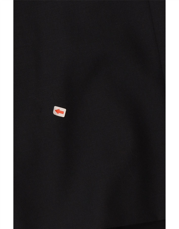 Profilo Herren-Zweireiher-Blazer IT 48 Mittelschwarze Schurwolle