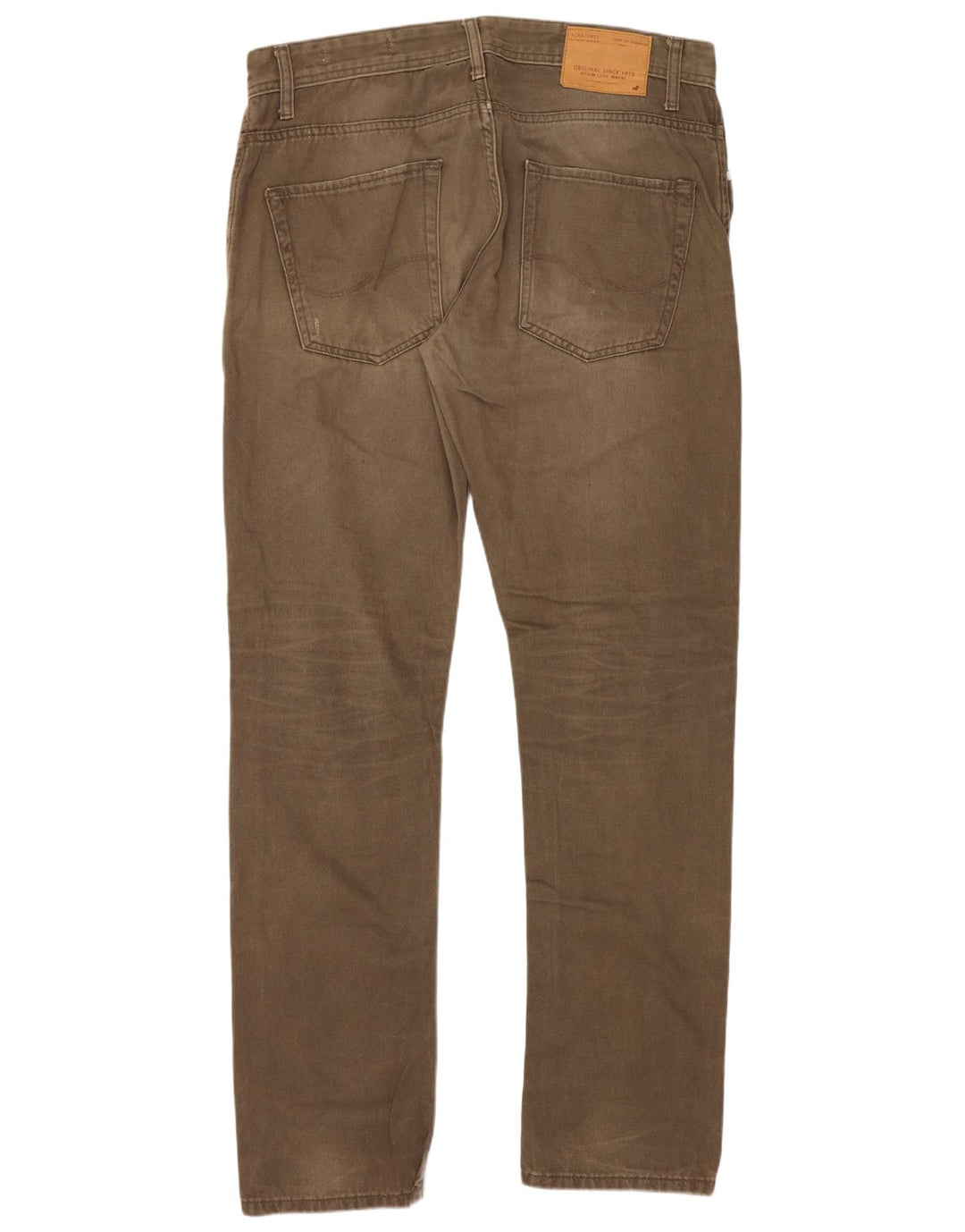 Jack & Jones Mens Tim Slim Jeans W34 L32 Khaki Cotton