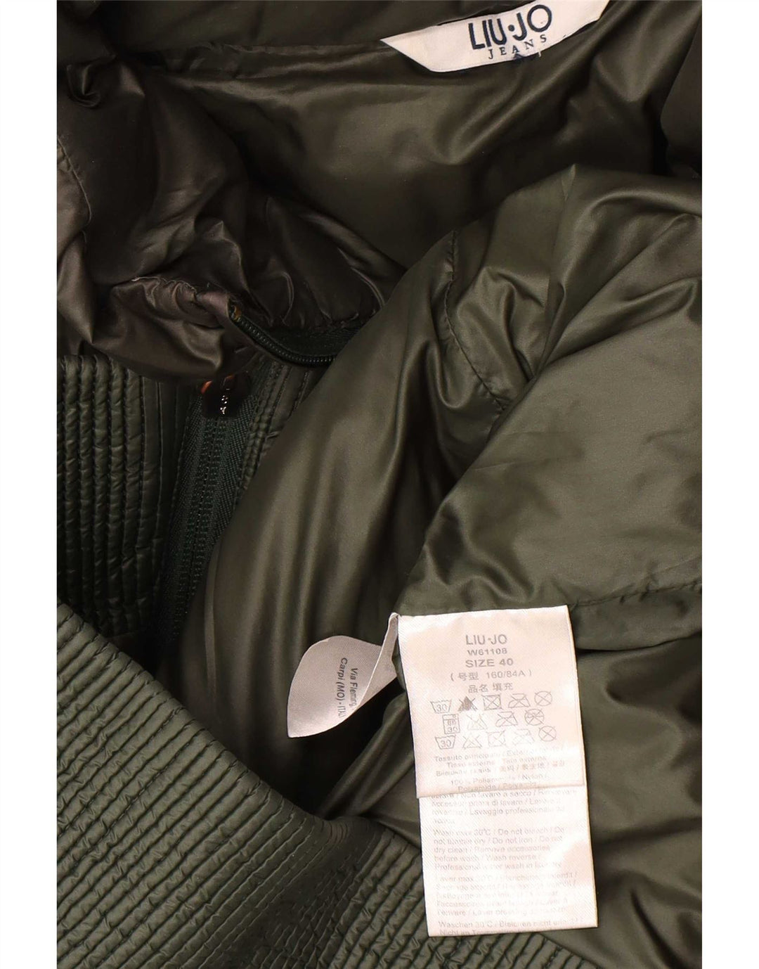 Liu Jo Womens Hooded Padded Jacket IT 40 Small Green Polyamide