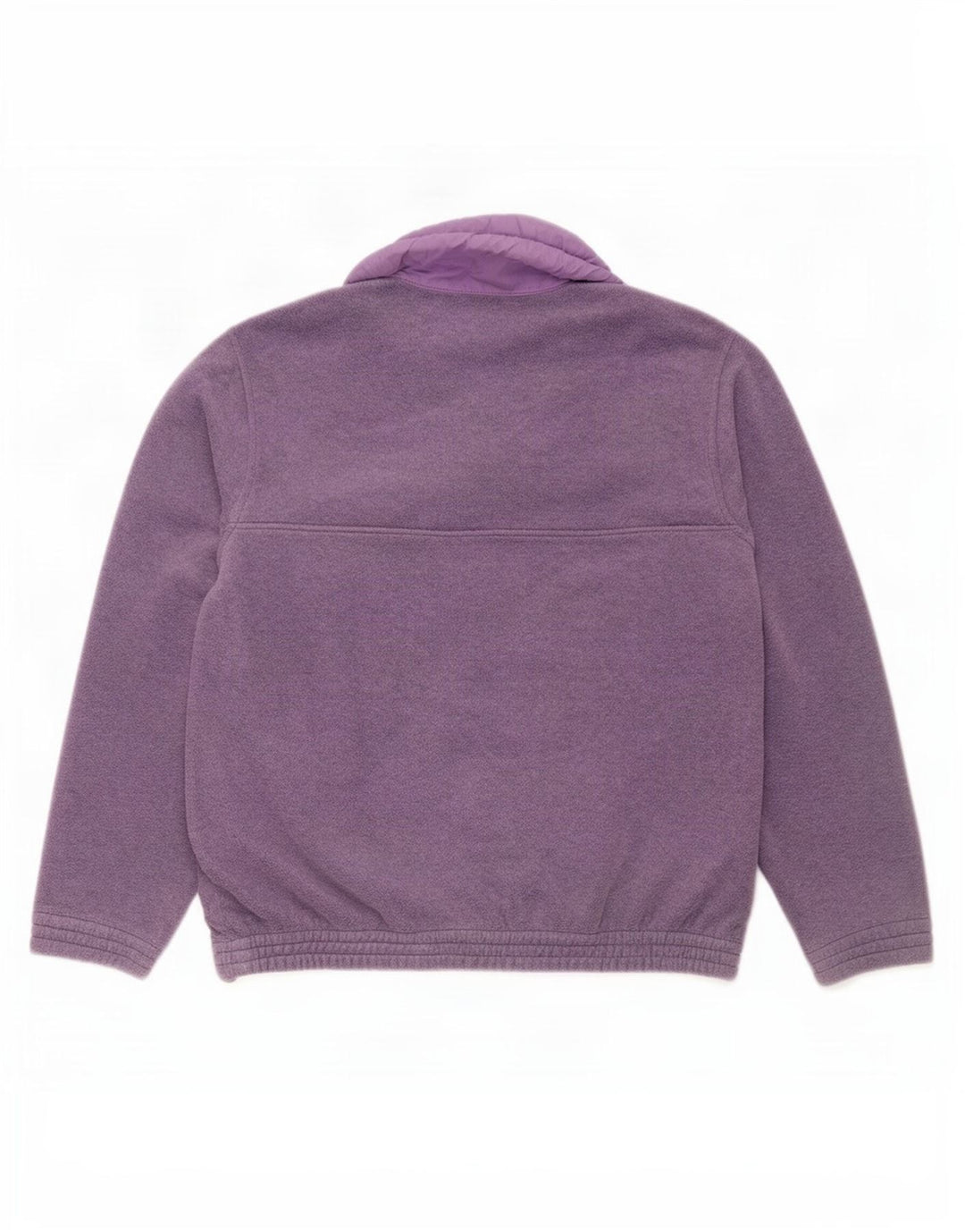 Astrolabio Mens Button Neck Fleece Jumper Medium Purple