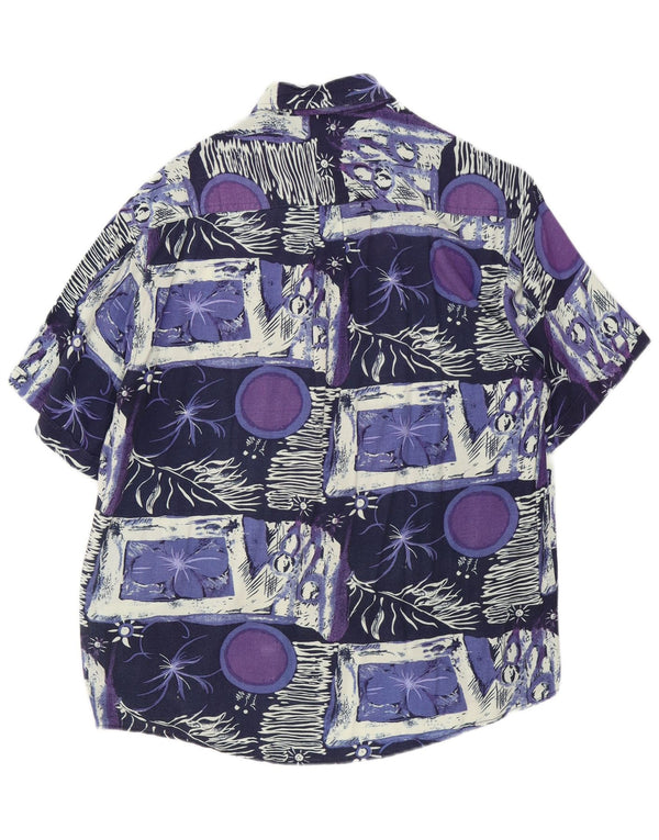 Rob Roy Herre kortærmet skjorte XL Flerfarvet Patchwork Rayon