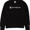 CHAMPION Boys Graphic Sweatshirt Jumper 11-12 Years Large Black Cotton | Vintage Champion | Thrift | Second-Hand Champion | Used Clothing | Messina Hembry 