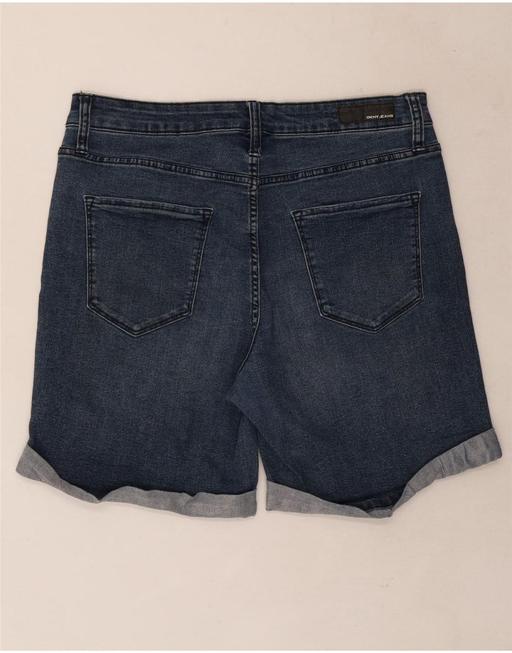 Dkny Womens Denim Shorts US 10 Large W30 Blue Cotton