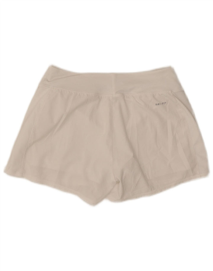 Nike Womens Dri Fit Sport Shorts UK 10 Small  White