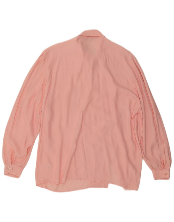 Vintage Womens Shirt Blouse IT 48 XL Pink Acetate