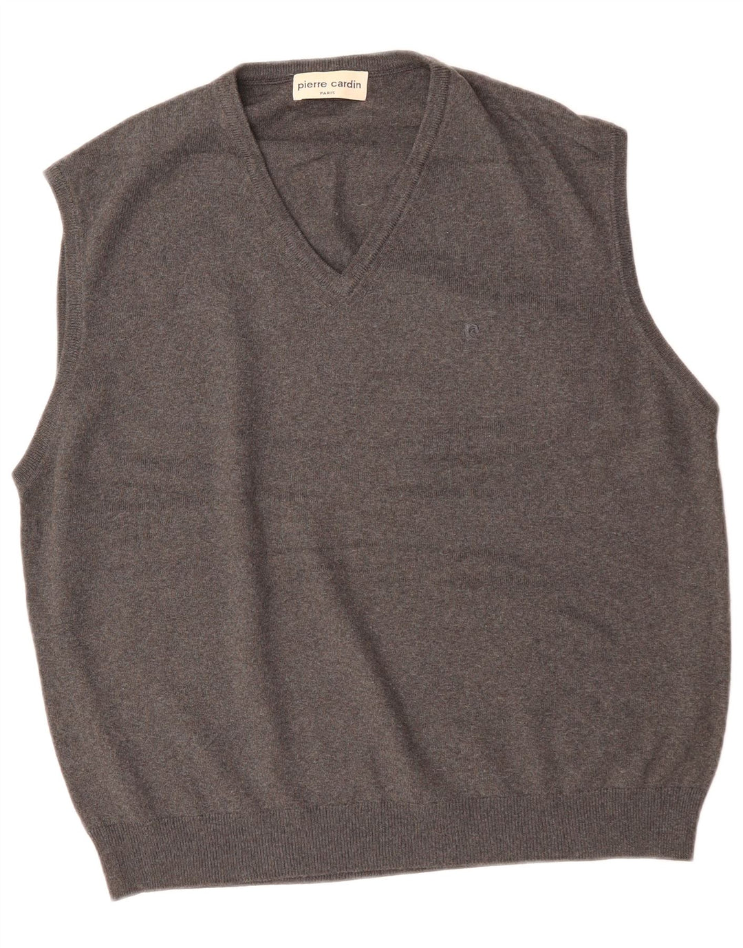 PIERRE CARDIN Mens Vest Tank Top XL Grey Acrylic