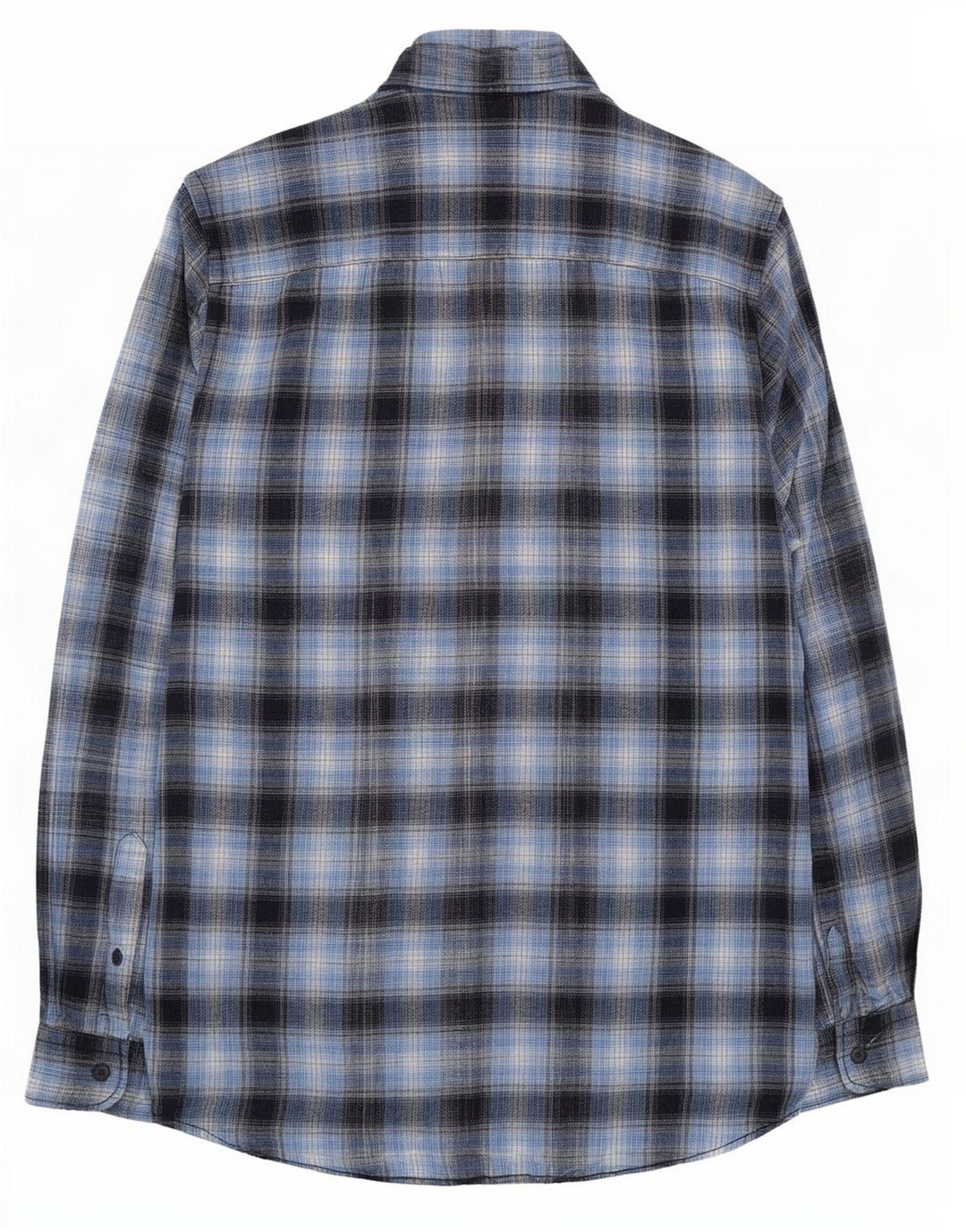 Camicia da uomo in flanella Camargue in cotone a quadri blu medio