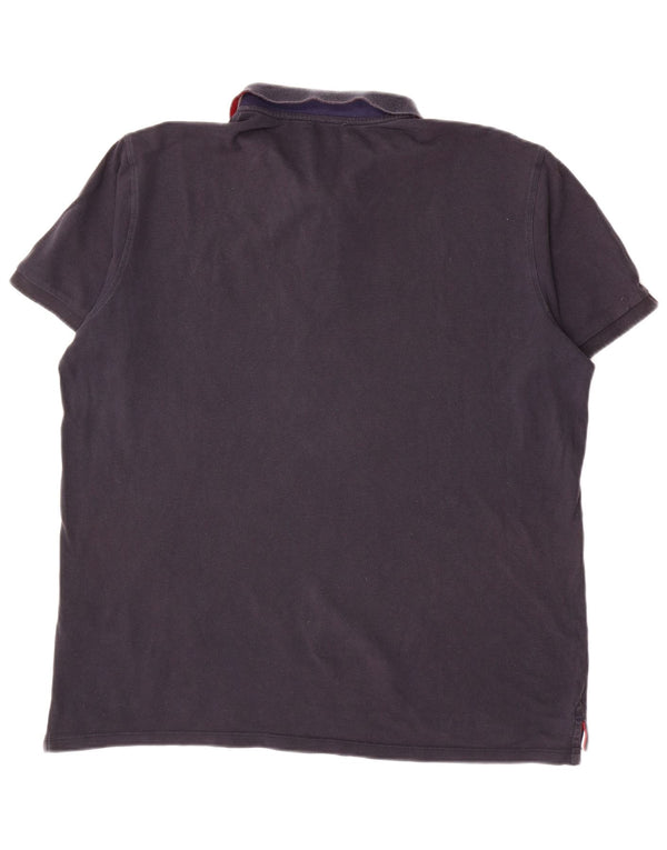 Ассоциация поло США. Mens Polo Shirt 2XL Navy Blue Cotton