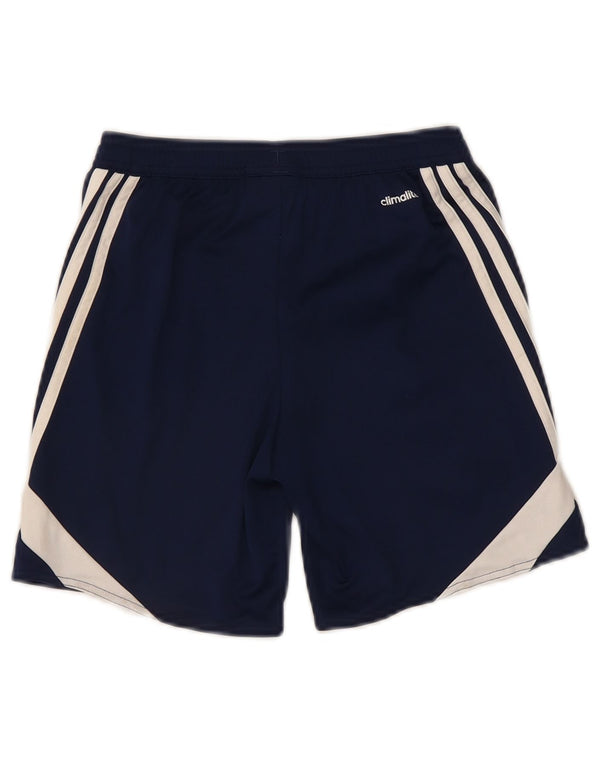 Adidas Boys Climalite Sport Shorts 9-10 Years Navy Blue Colourblock
