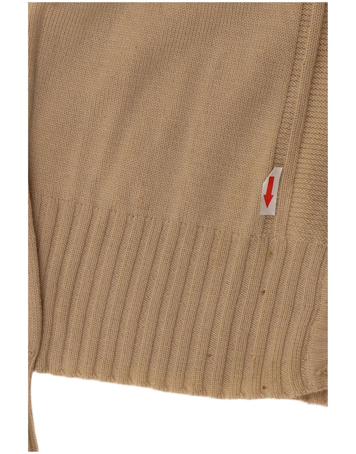Luisa Spagnoli Womens Cardigan Sweater UK 12 Medium Beige Wool