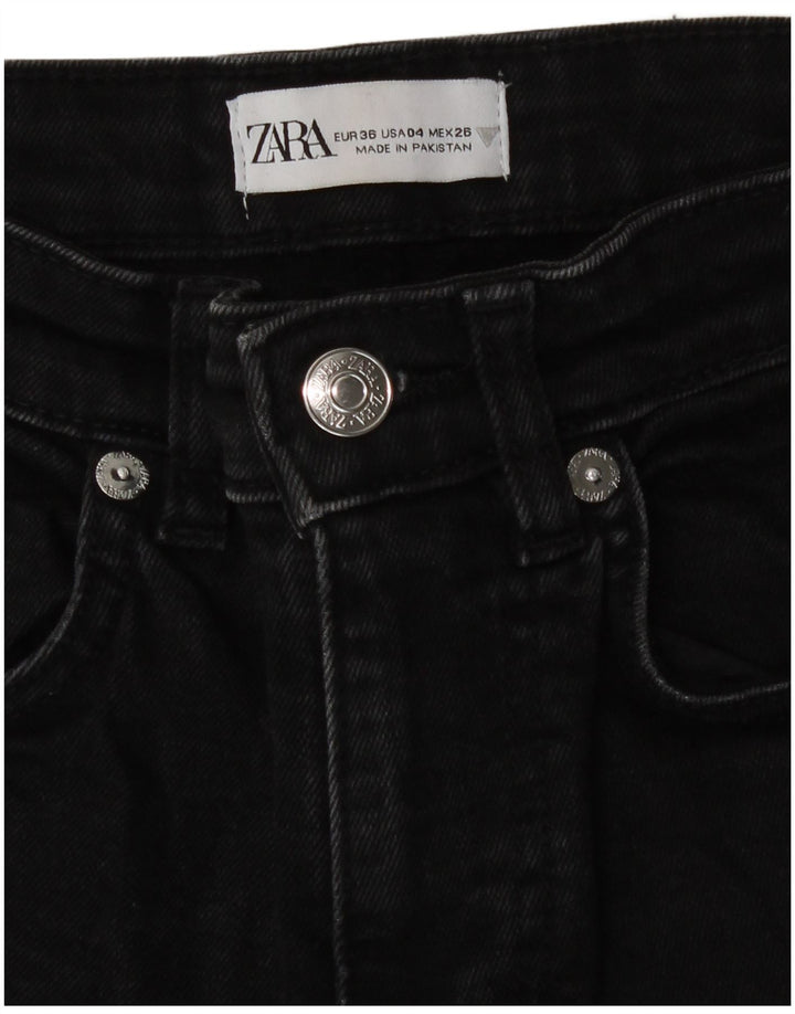 Zara Womens Bootcut Jeans EU 36 XS W26 L25 Black