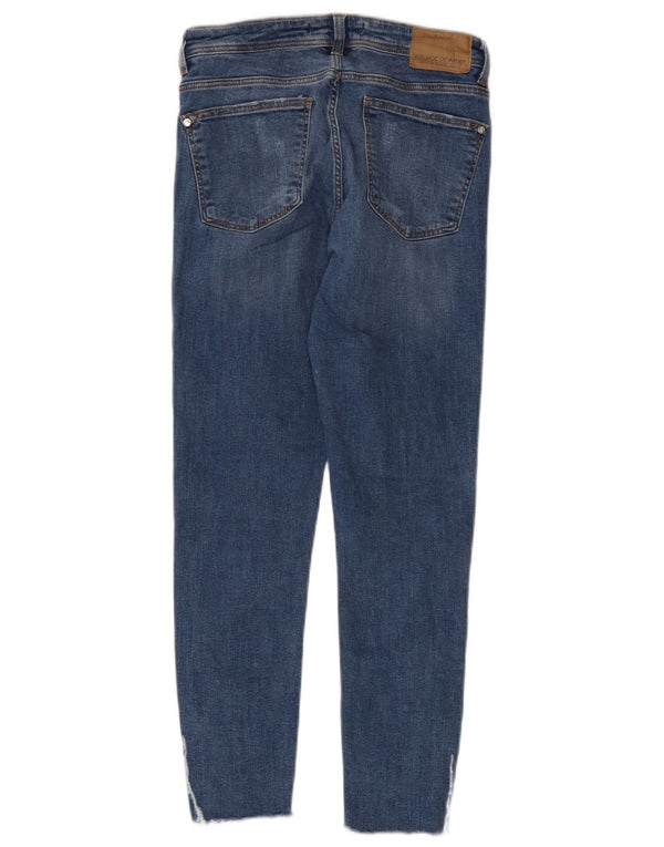 Zara Jeans Ajustados Cortos Mujer EU 36 XS W26 L25 Azul