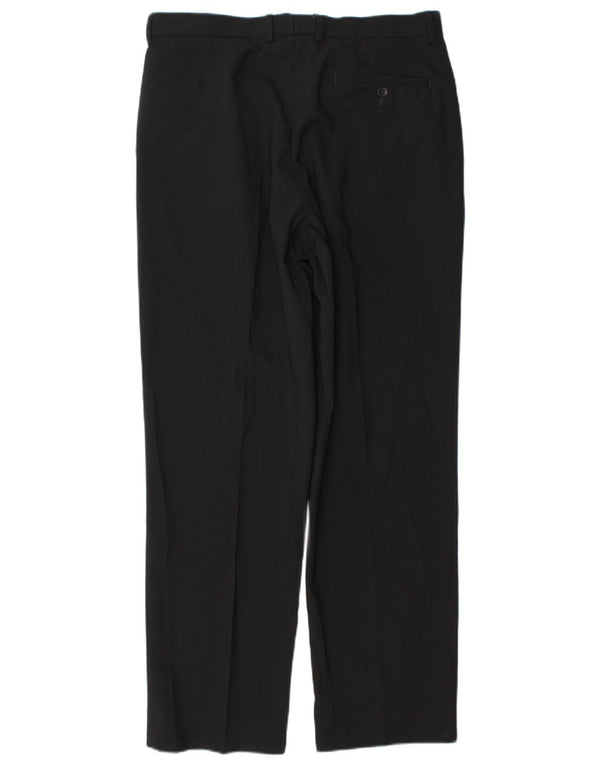 Marks & Spencer Pantalon Chino Droit Homme W34 L31 Noir Polyester