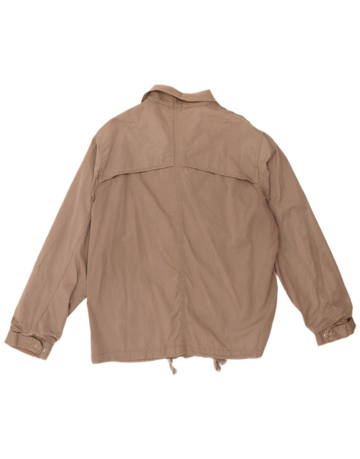Reiss Mens Utility Jacket UK 44 2XL Beige Cotton