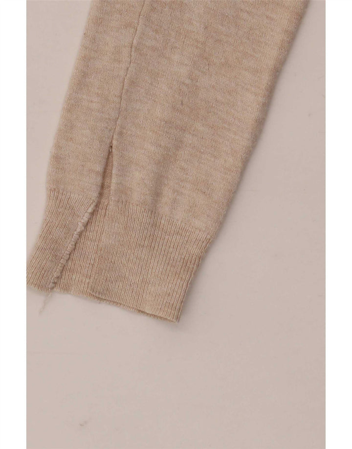 Marks & Spencer Womens Cardigan Sweater UK 10 Small Beige Viscose