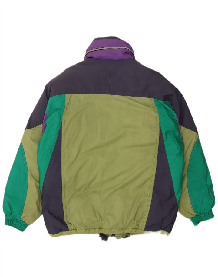Colmar Mens Loose Fit Ski Jacket IT 50 Medium Green Colourblock
