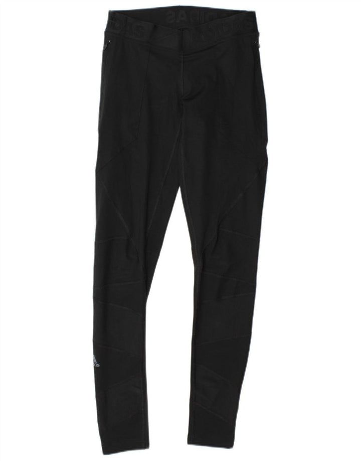 ADIDAS Womens Graphic Leggings UK 8/10 Small  Black