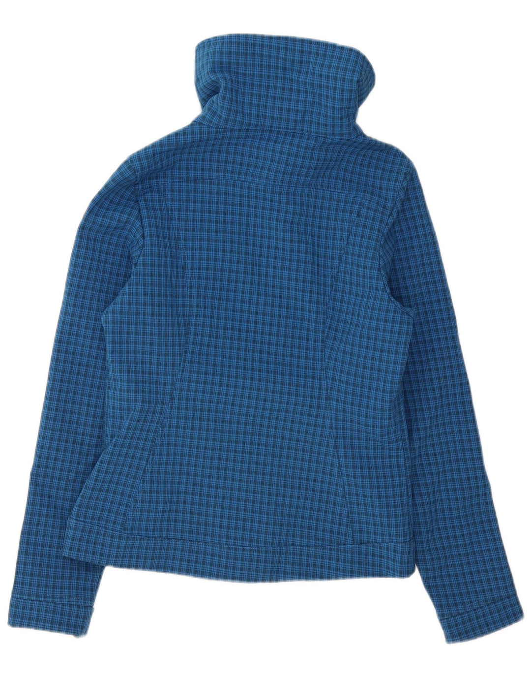 The North Face Chaqueta cortavientos para mujer UK 10 Small Blue Check Poliéster