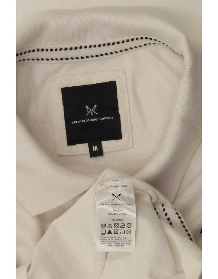 Crew Clothing Mens Polo Shirt Medium White Cotton