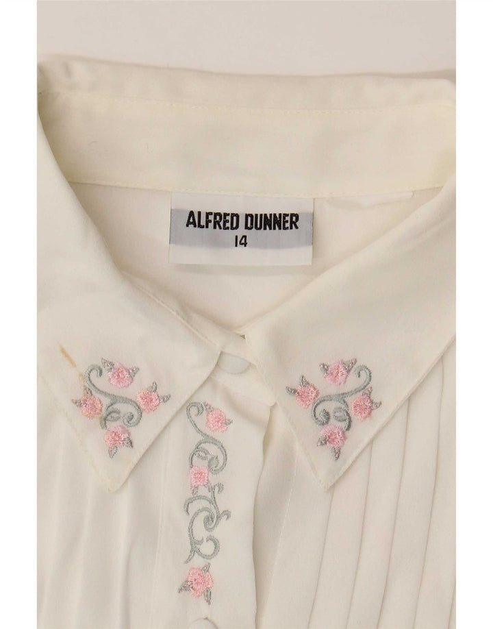 Alfred Dunner Dame Se Through Shirt Bluse UK 14 Large White