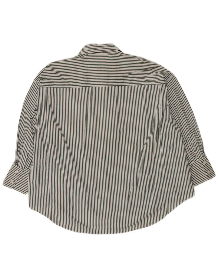 Zara Womens Oversized Shirt UK 16 Large White Striped