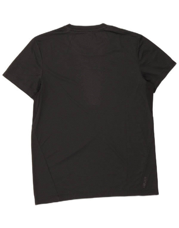 Adidas Herre T-Shirt Top Stor Sort Plettet Polyester