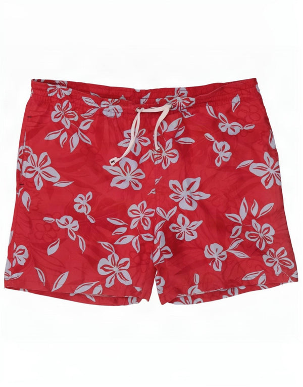 Crew Clothing Mens Swimming Shorts Large Red Floral