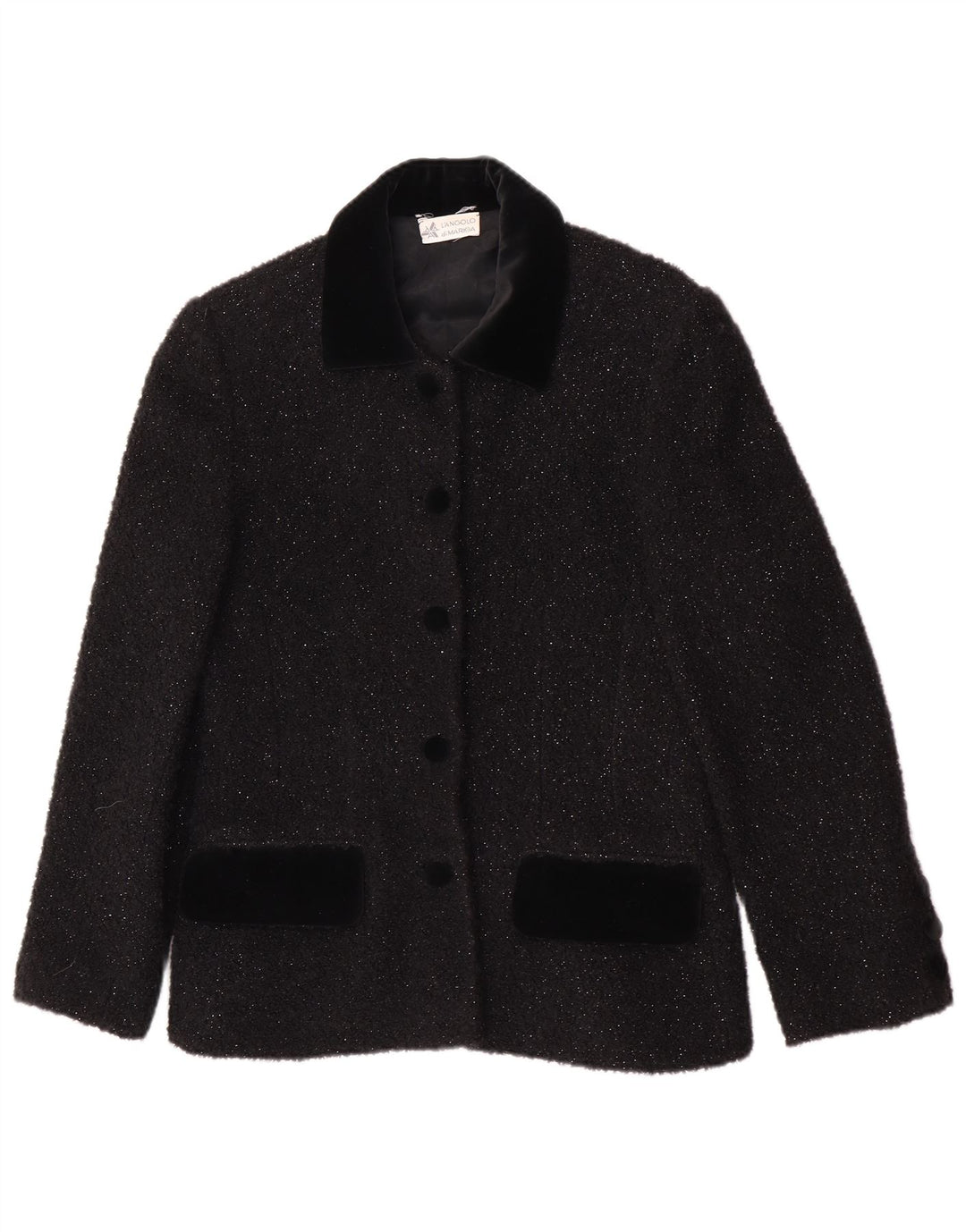 Marisa Womens 5 Button Blazer Jacket UK 12 Medium Black Flecked