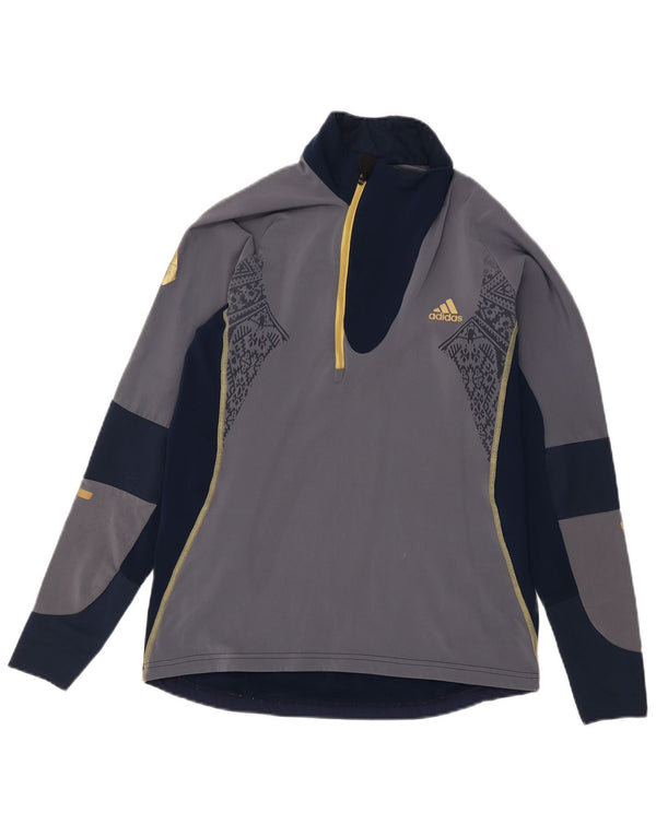 Adidas Haut de survêtement pour homme UK 38/40 Bleu marine moyen Colourblock