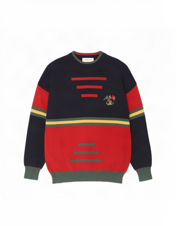 Marks & Spencer Ανδρικό πουλόβερ με λαιμόκοψη St. Michael Crew Medium Navy Blue