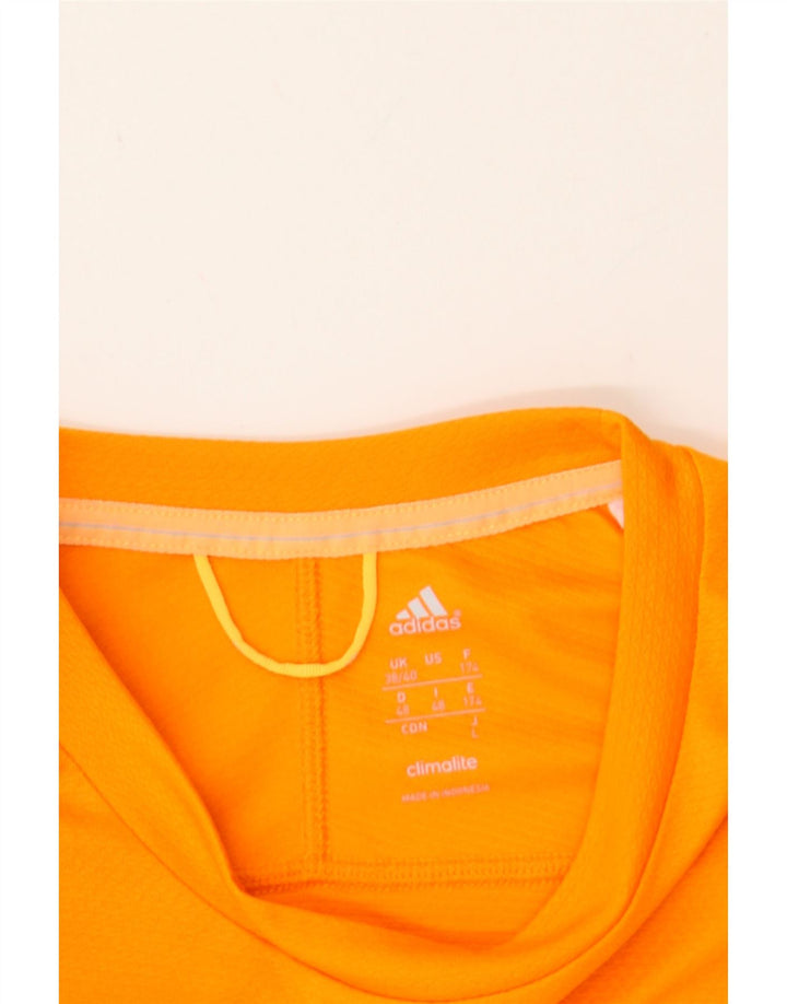 ADIDAS Mens Climalite T-Shirt Top UK 38/40 Medium Orange Polyester Vintage Adidas and Second-Hand Adidas from Messina Hembry 