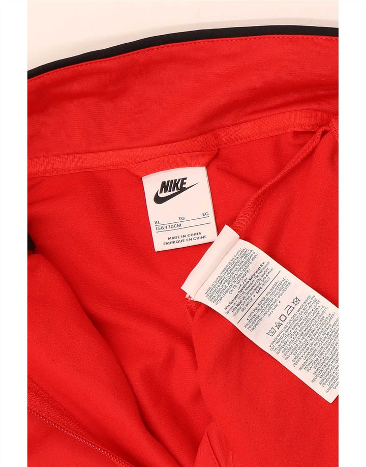 Nike Jungen-Trainingsanzug-Top-Jacke, 13–14 Jahre, XL, rotes Farbblock-Polyester