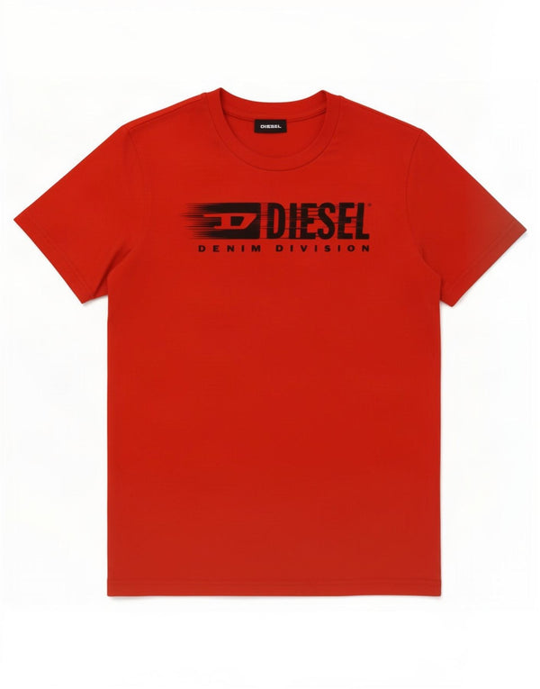 Diesel Camiseta Gráfica para Niños Top 9-10 Años Rojo Algodón