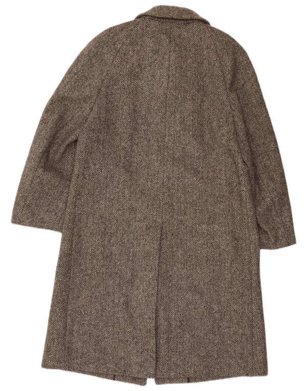 Crombie Herre Overfrakke UK 36 Small Brown Sildeben Ny Uld