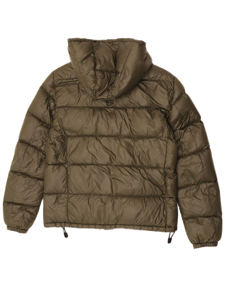 PEUTEREY Chaqueta acolchada con capucha para mujer UK 40 Large Poliamida caqui
