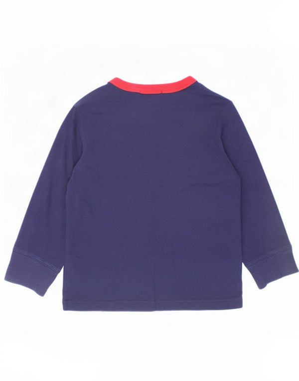 Polo Ralph Lauren Top grafico da ragazzo a manica lunga 2-3 anni in cotone blu navy