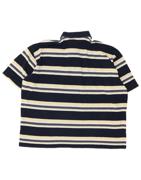 Cămașă polo pentru bărbați Paul & Shark 2XL, bumbac cu dungi bleumarin