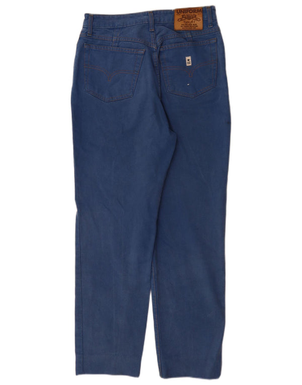 Vaqueros cónicos uniformes para mujer W32 L28 Algodón azul