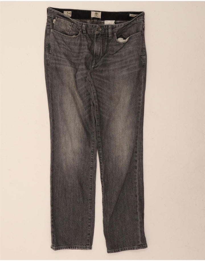 Timberland Mens Thompson Straight Jeans W34 L30 Grey Cotton
