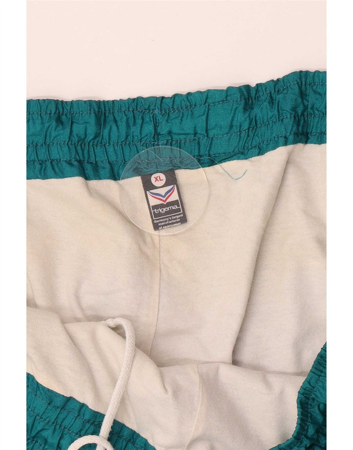 Trigema Mens Tracksuit Trousers Joggers XL Green Polyamide