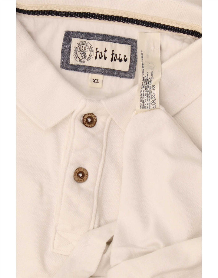 Fat Face Mens Polo Shirt XL White Cotton