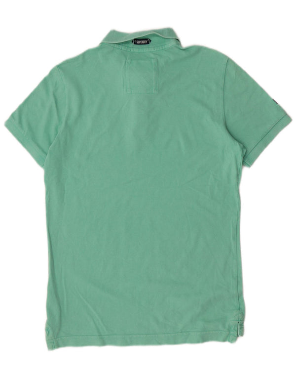Superdry Polo Homme Vert Moyen Coton Classique
