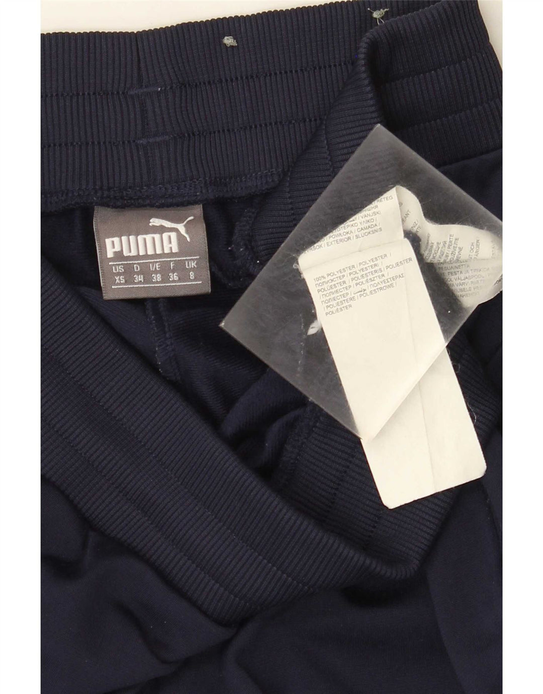 Pantaloni da tuta da donna Puma Joggers UK 8 Small Poliestere blu navy