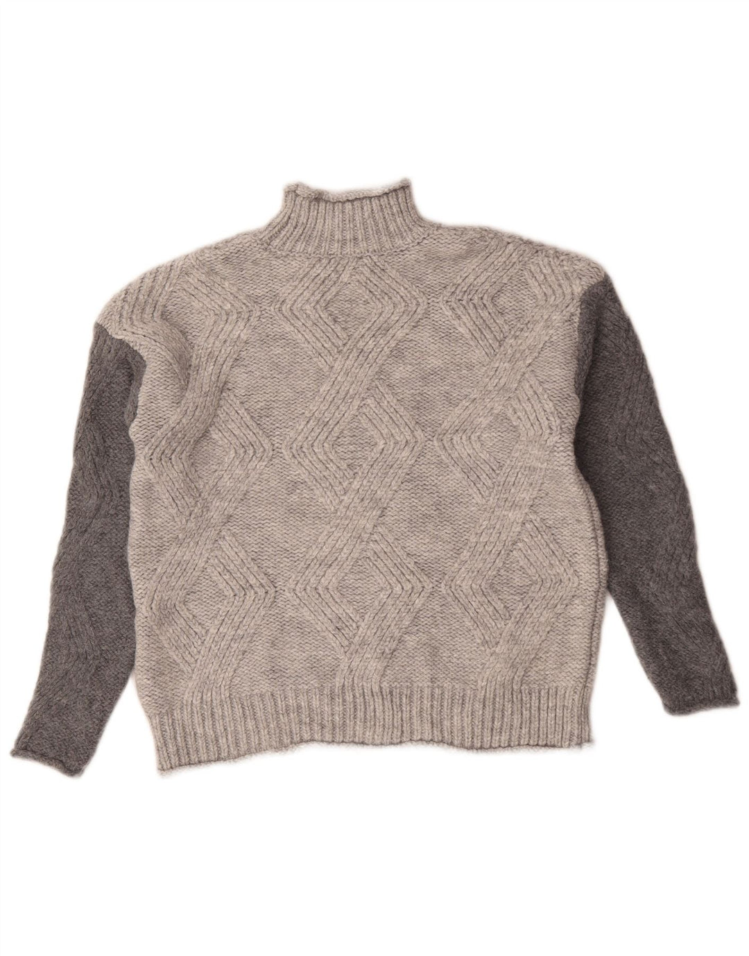 Marks & Spencer Dame Turtle Neck Jumper Sweater UK 10 Small Grey