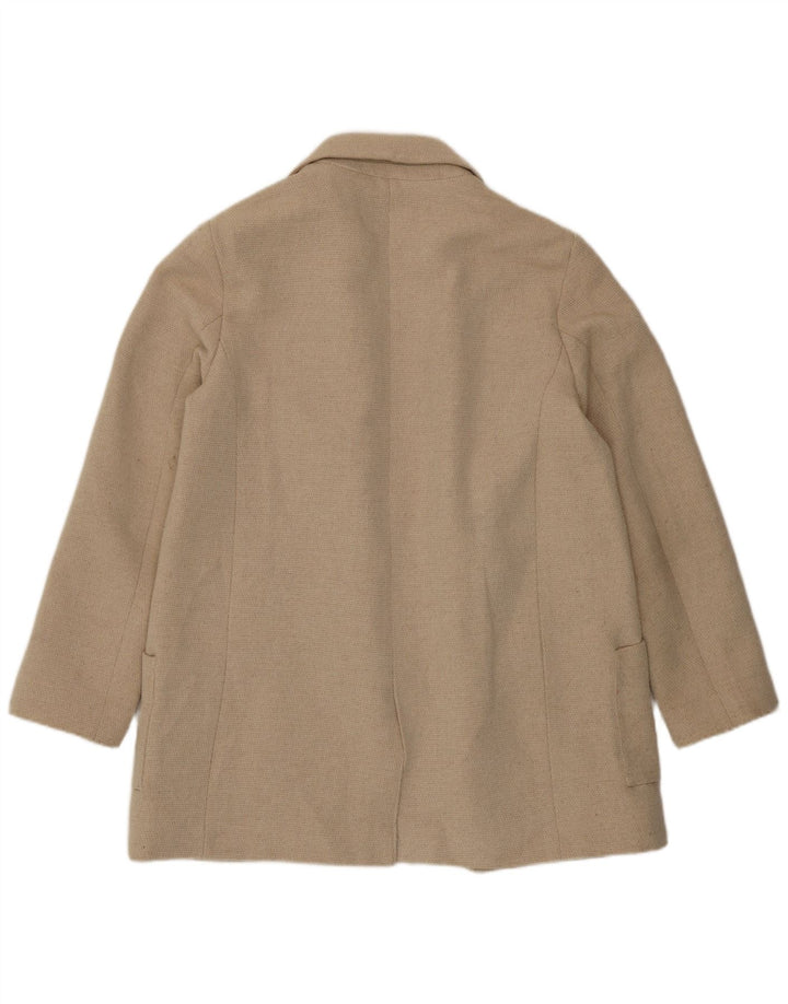 Zara Womens Open Blazer Jacket UK 16 Large Off White